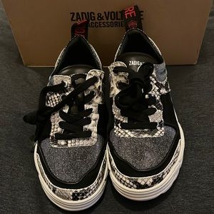 Zadig & Voltaire black silver grey sneakers